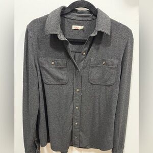 Women’s Faherty Legend Sweater Gray Button-Up Shirt